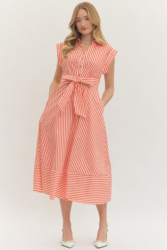 Mrs. Trendsetter Dress Red/Off White