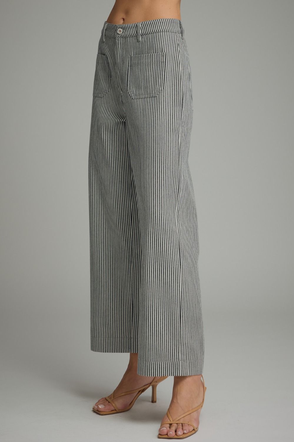 On The Line Pants Black Stripes