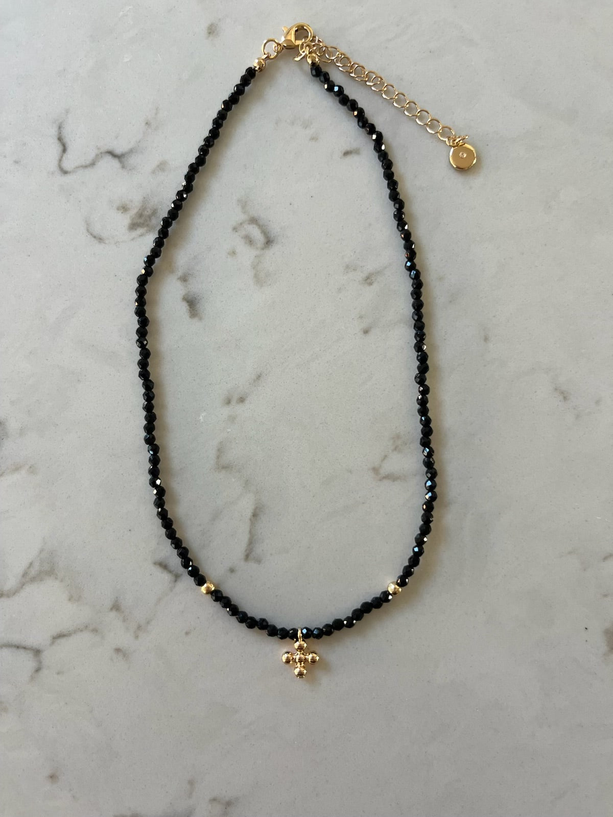 Cross The Line Necklace Black