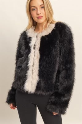 Fur Baby Jacket Black/Cream