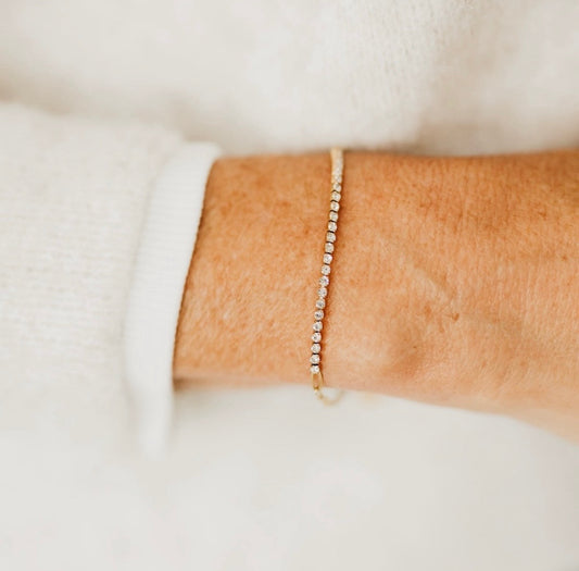 Pretty Simple Halfsie  Tennis Bracelet