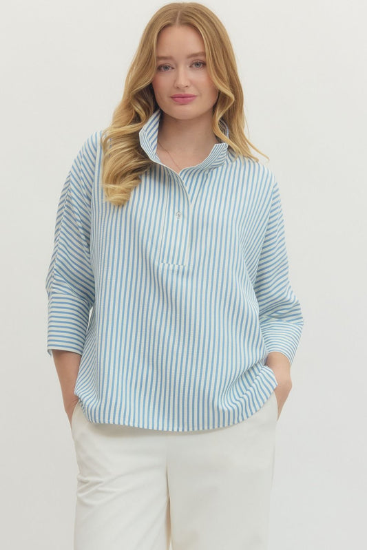 Line It Up Top Light Blue