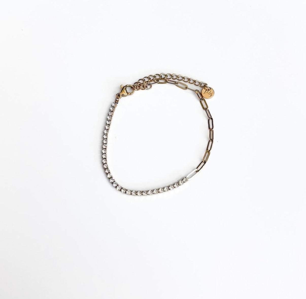 Pretty Simple Halfsie  Tennis Bracelet