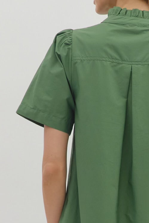 Look My Way Dress Green