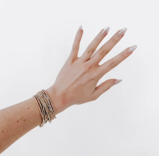 Pretty Simple Stretch Rhinestone Bracelets Sand