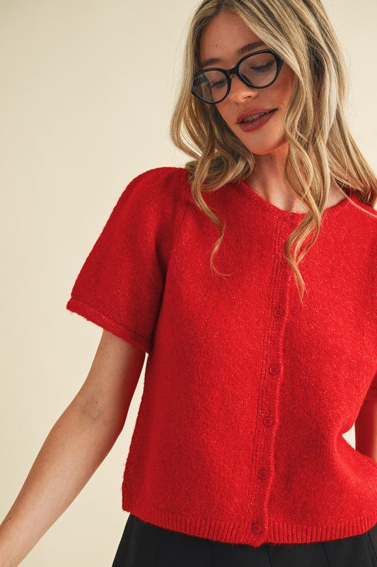 I See Red Sweater Top