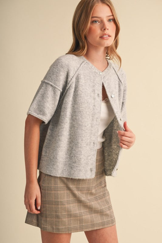 Coffee Dreams Top Heather Grey