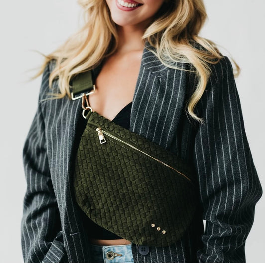 Pretty Simple Suede Bum Bag Olive