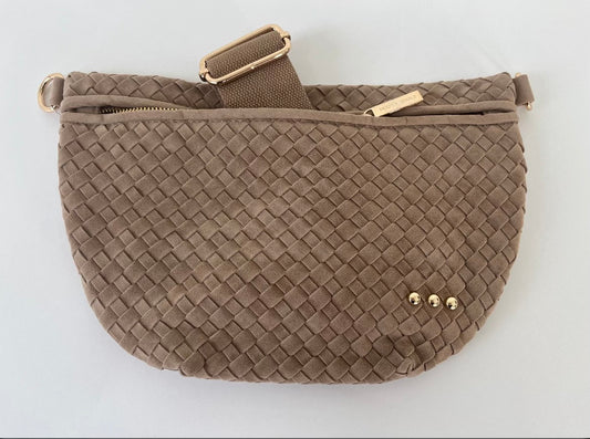 Pretty Simple Suede Bum Bag Taupe