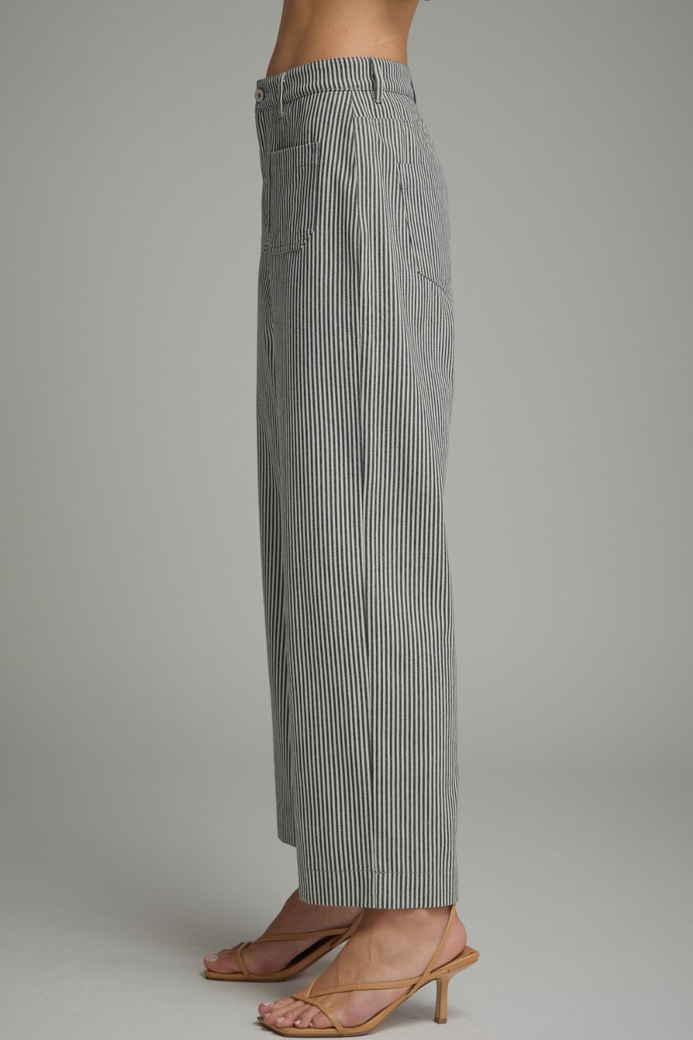 On The Line Pants Black Stripes
