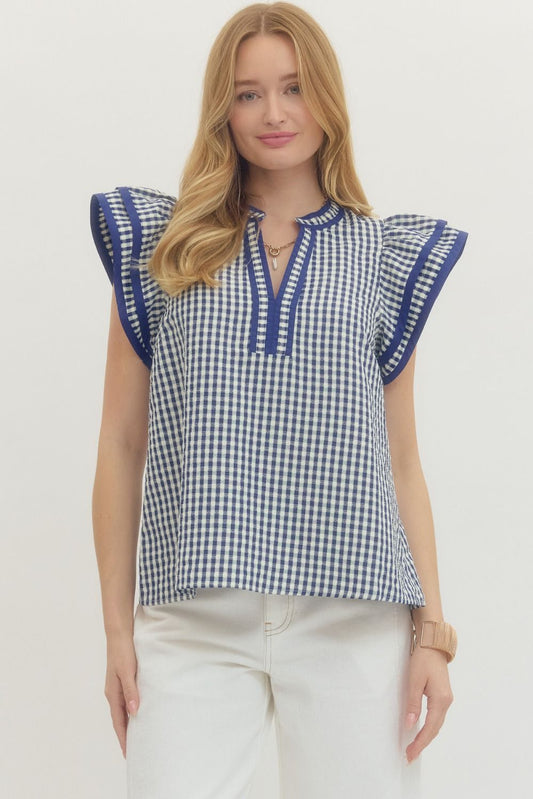 American Doll Top Blue