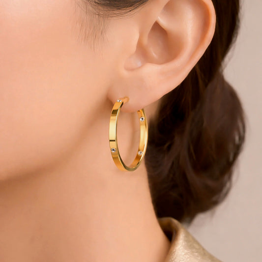 OMG Bling Gold Hoops