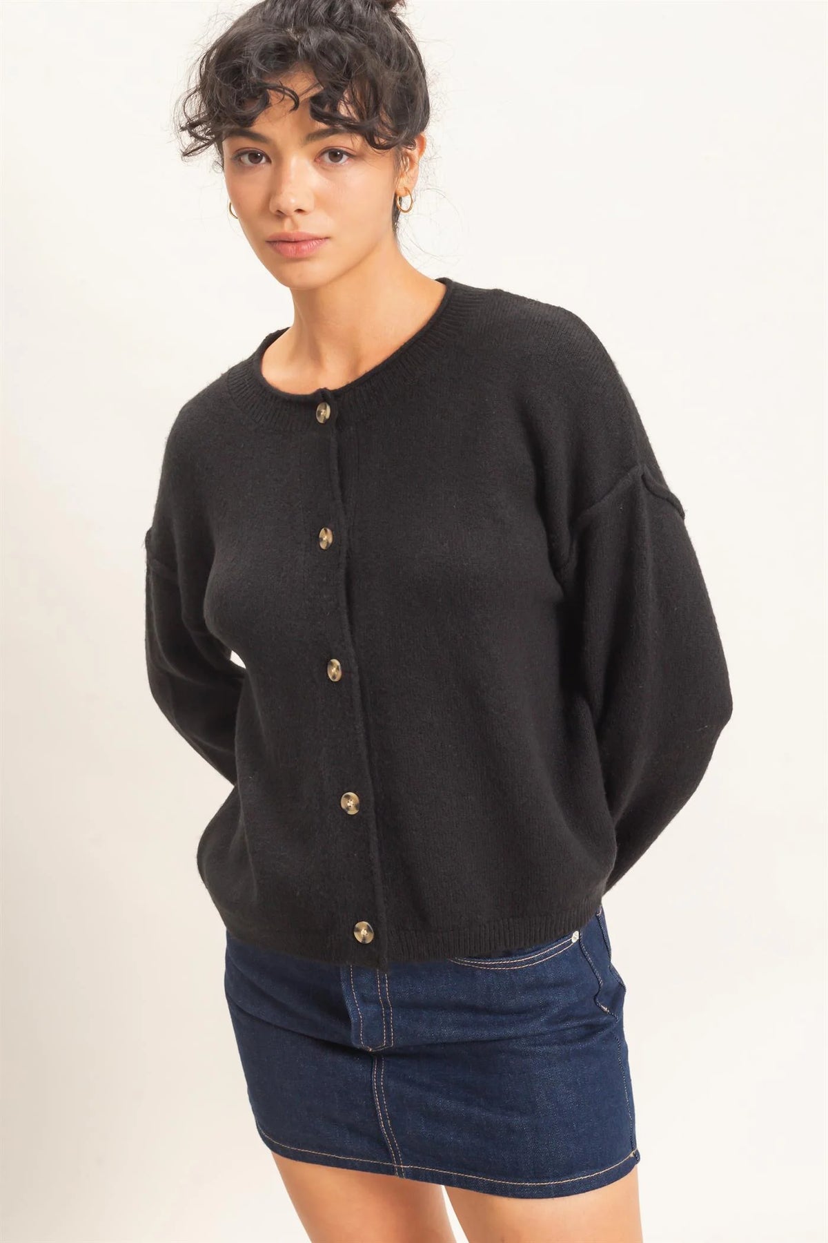 Morning Glory Cardigan Black
