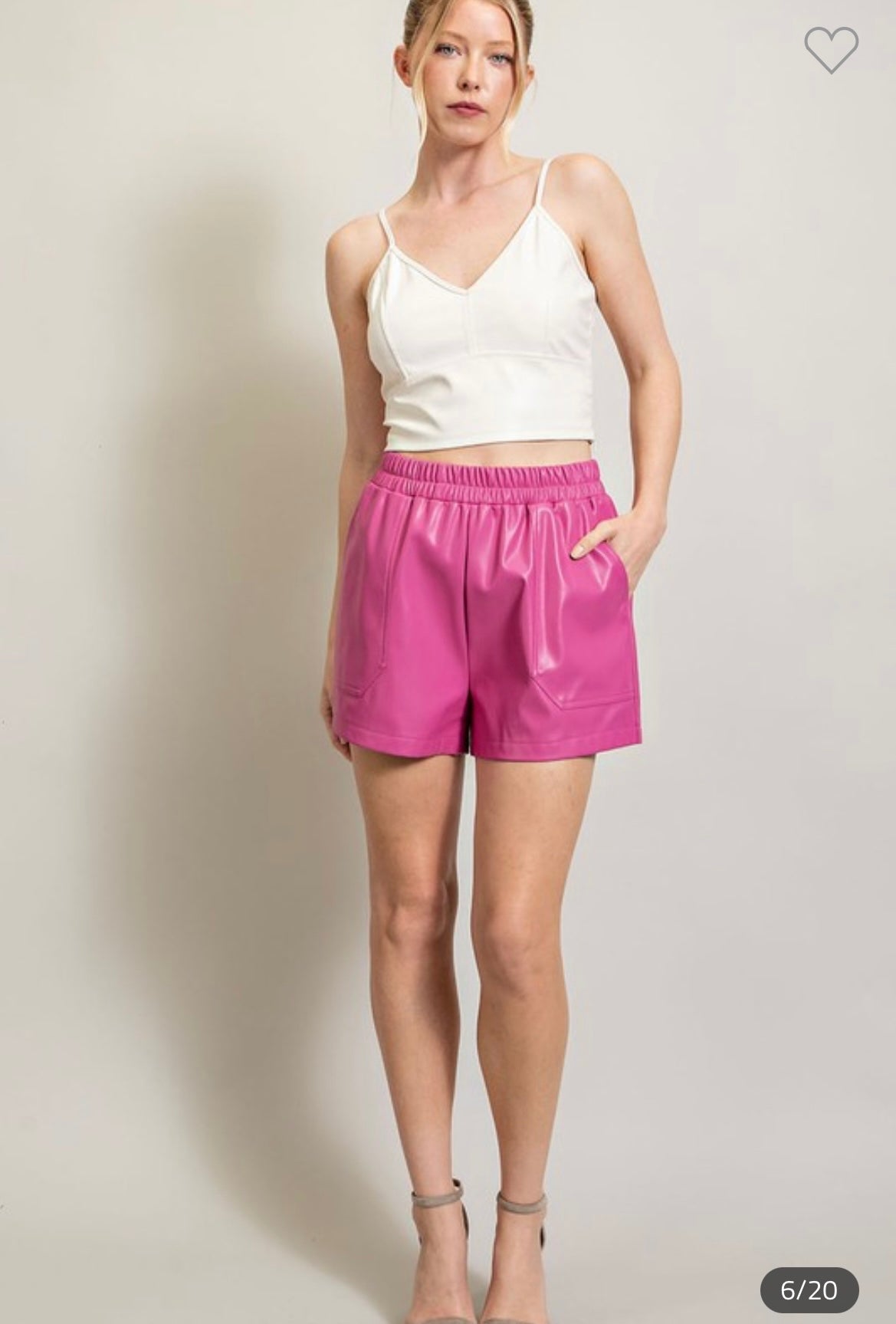 Pinky Promise Faux Leather Shorts