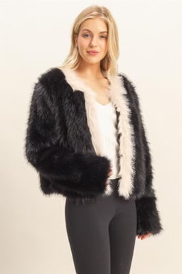 Fur Baby Jacket Black/Cream