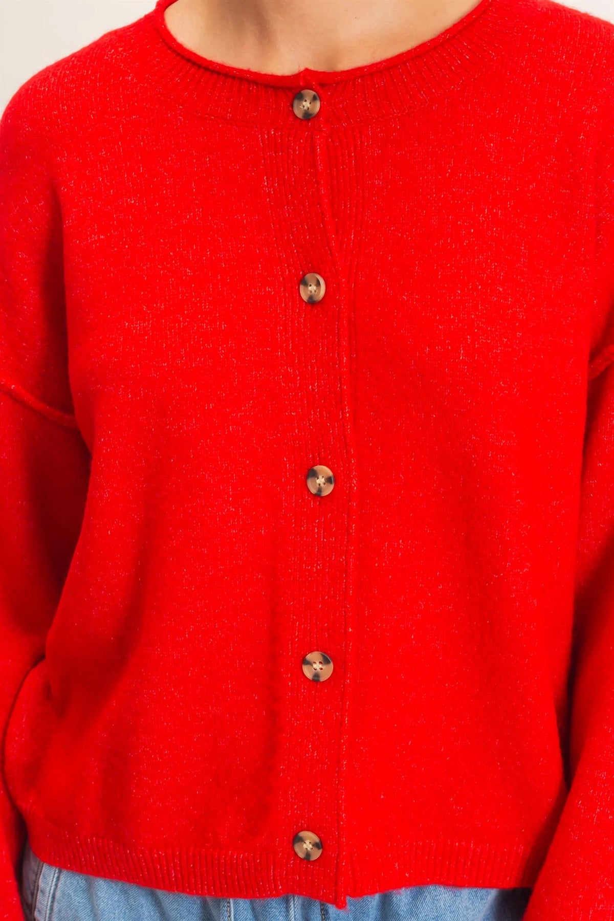 Morning Glory Cardigan Red