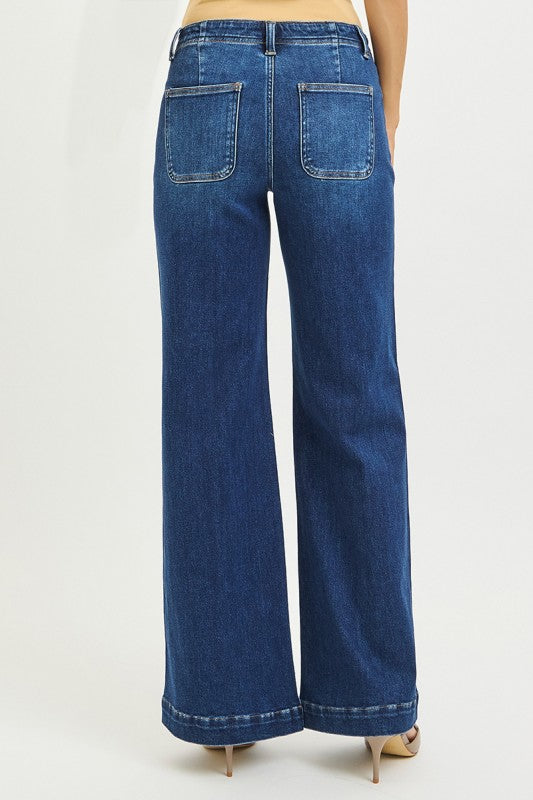 Risen Wide Leg Jeans