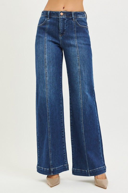 Risen Wide Leg Jeans