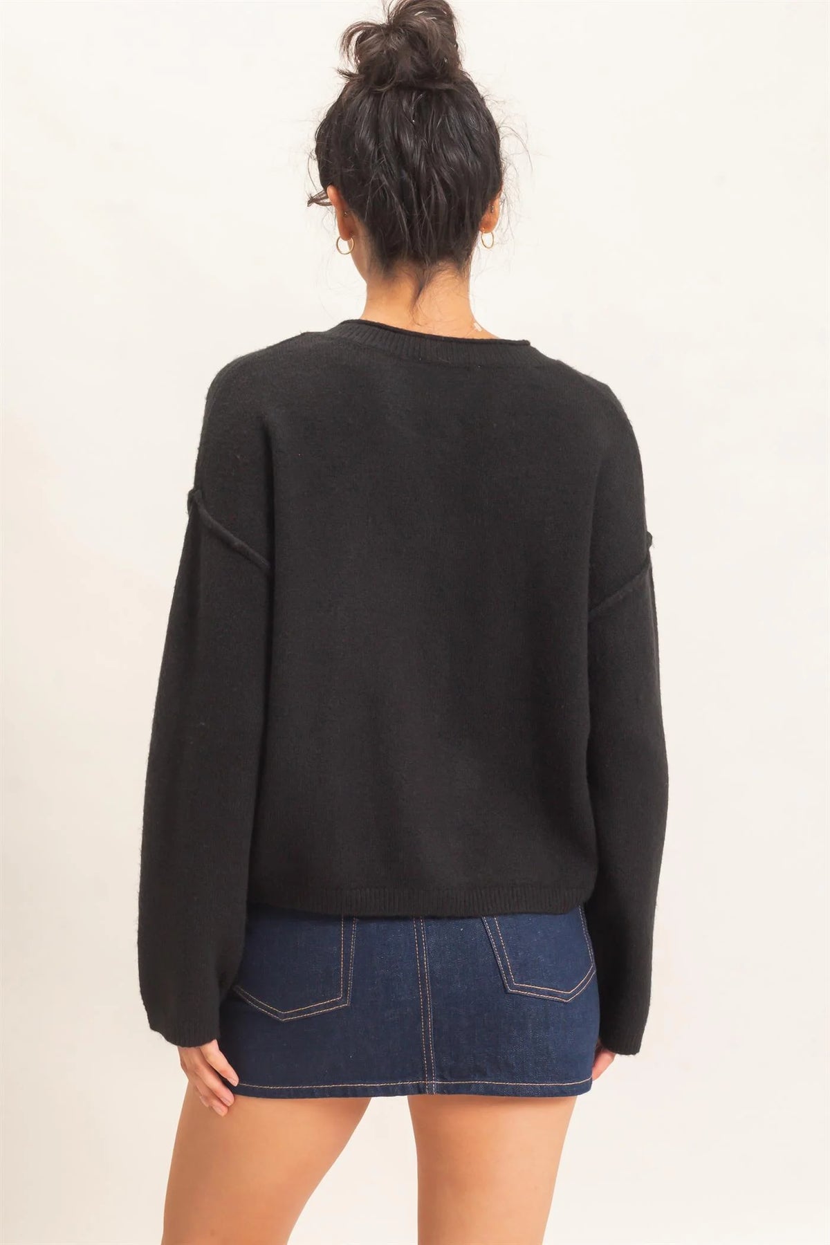 Morning Glory Cardigan Black