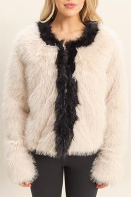Fur Baby Jacket Cream/Black