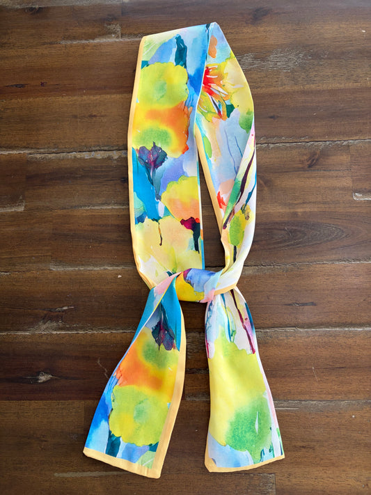 Floral Watercolor Scarf/Sash