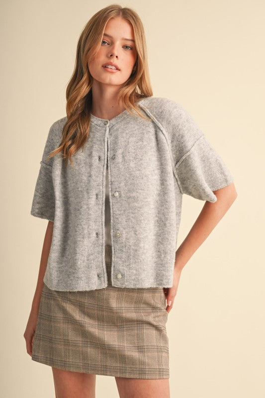Coffee Dreams Top Heather Grey
