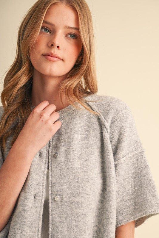 Coffee Dreams Top Heather Grey