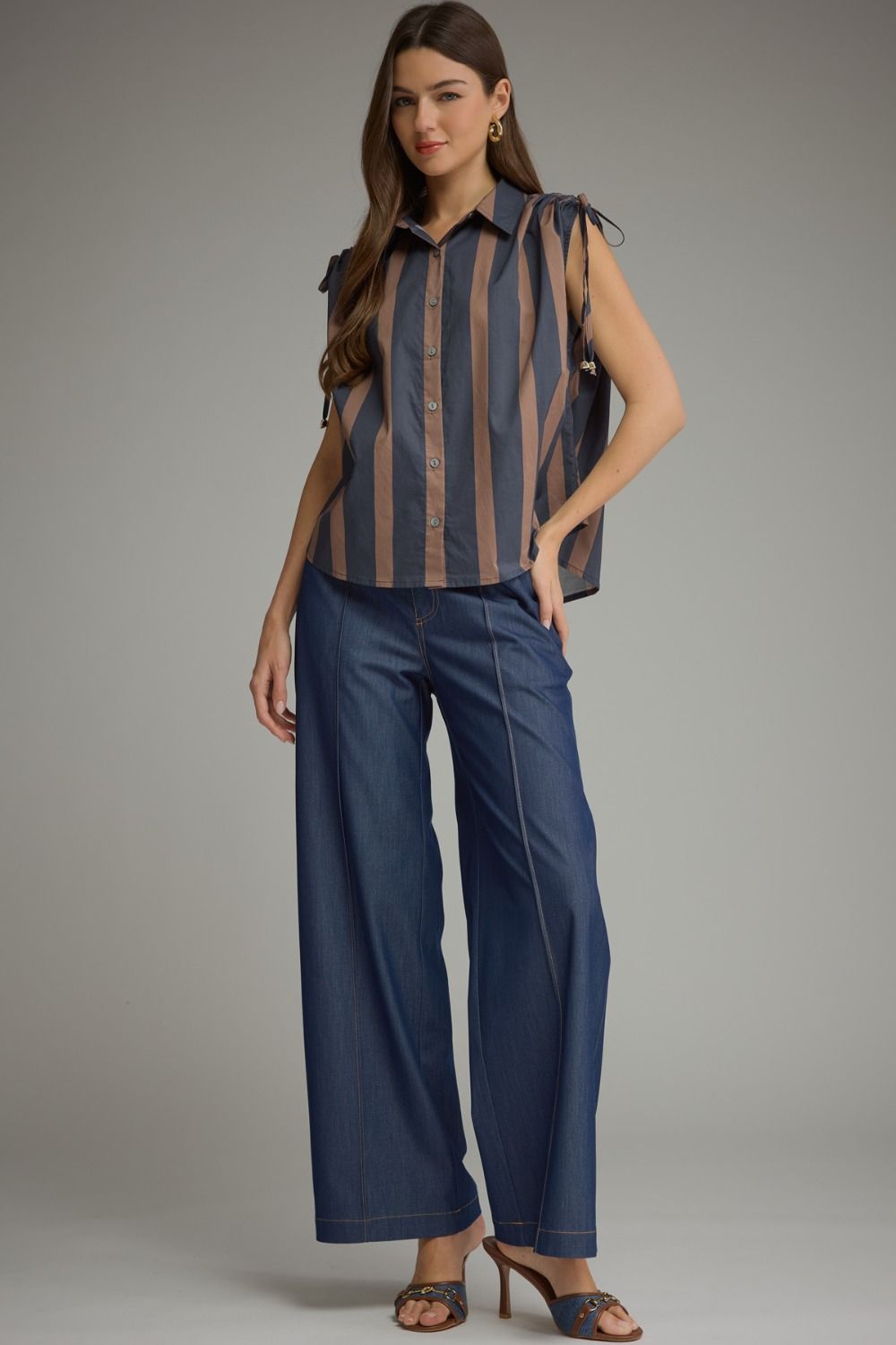 Over It Top Navy/Brown