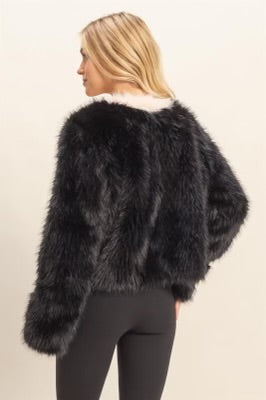 Fur Baby Jacket Black/Cream