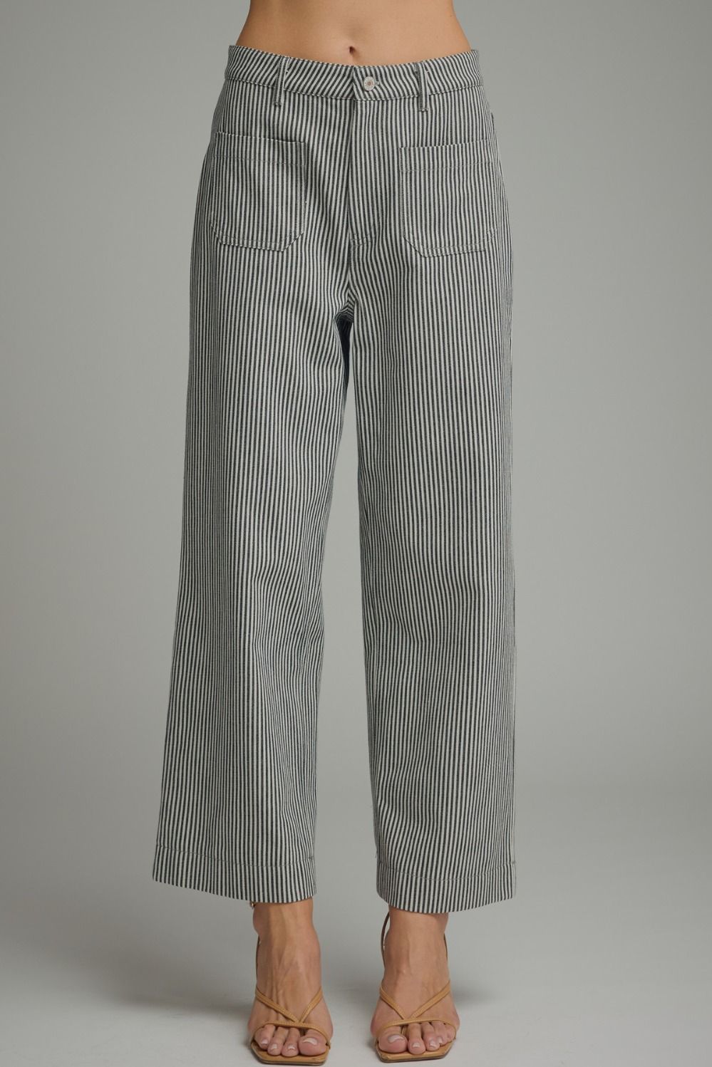 On The Line Pants Black Stripes
