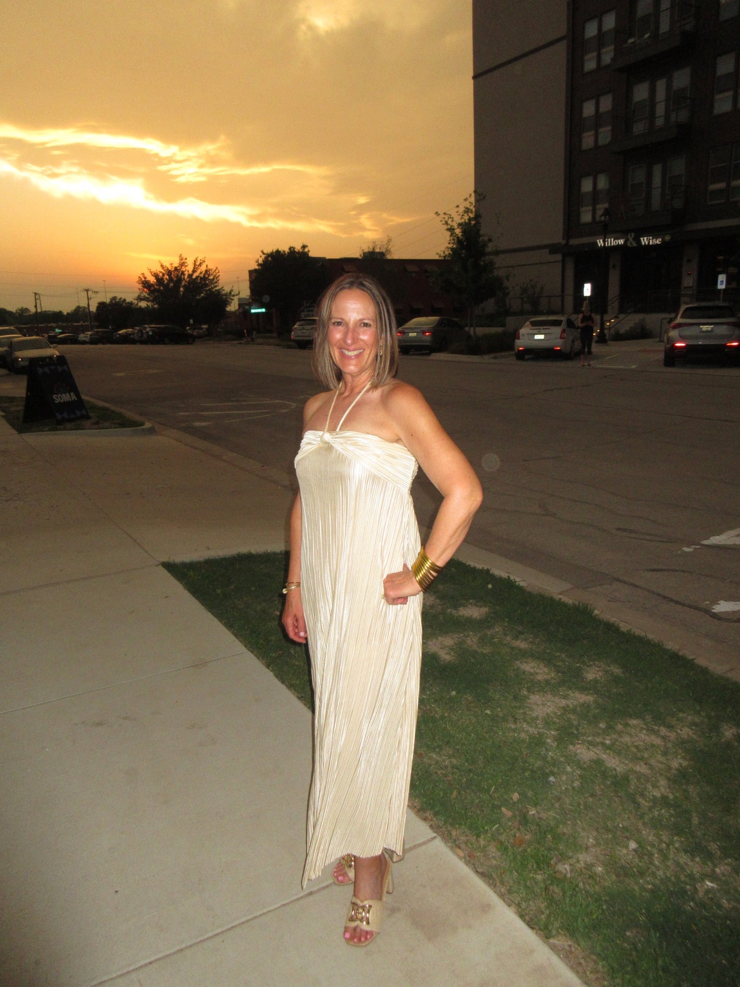 Champagne Supernova Dress Gold