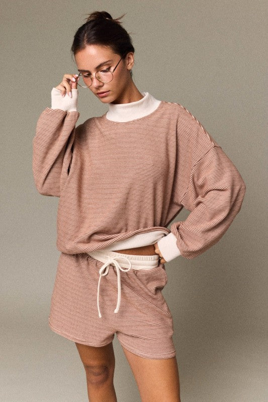 Just Chillin Set Brown/Cream