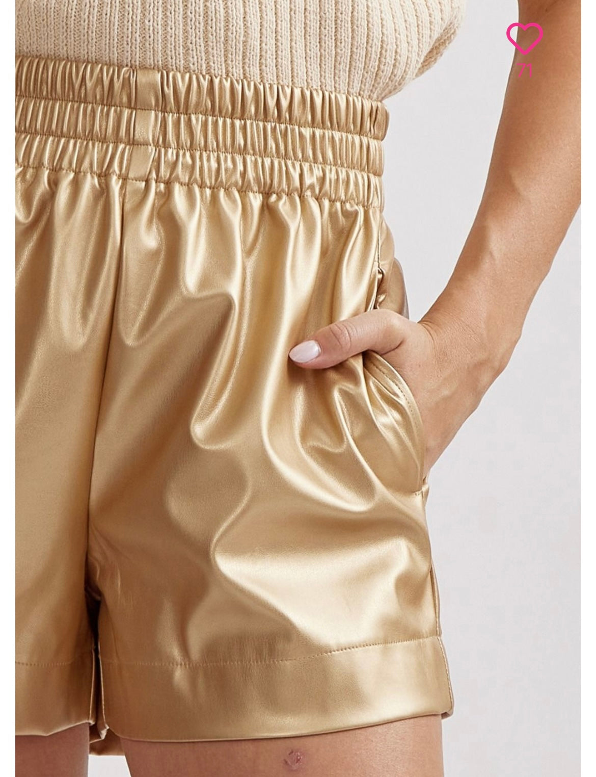 Gold Mine Faux Leather Shorts