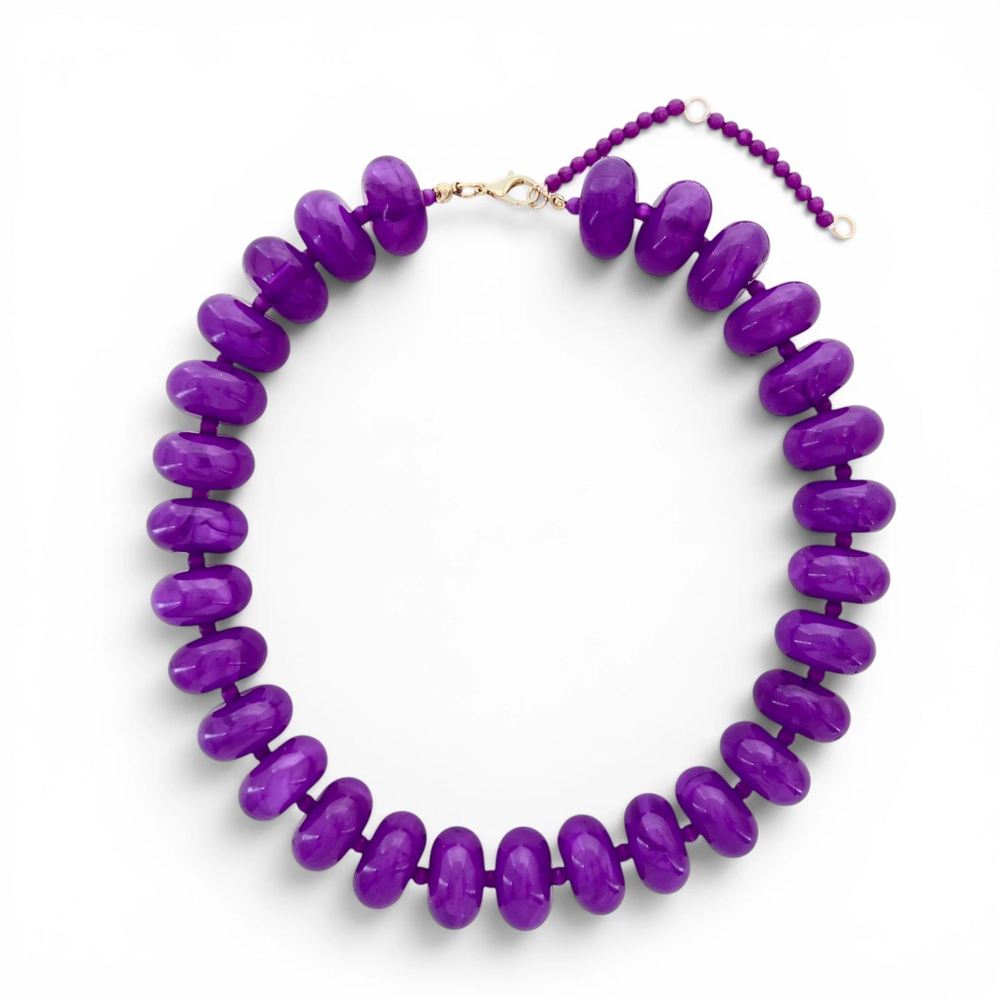Color Me Happy Bead Necklace Purple
