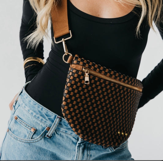 Pretty Simple Bum Bag Coffee Checkered