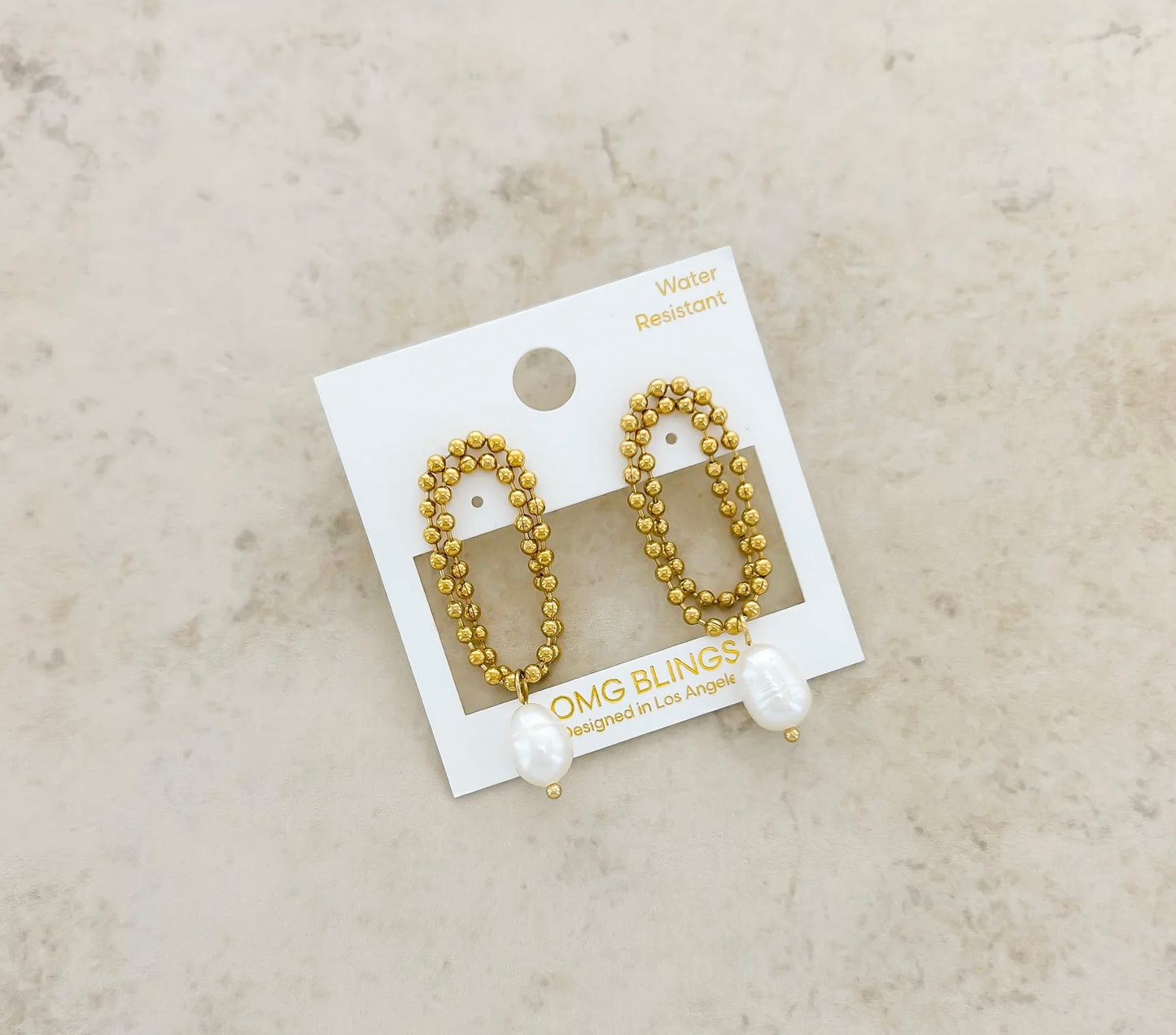 OMG Bling Pearl Drop Earrings