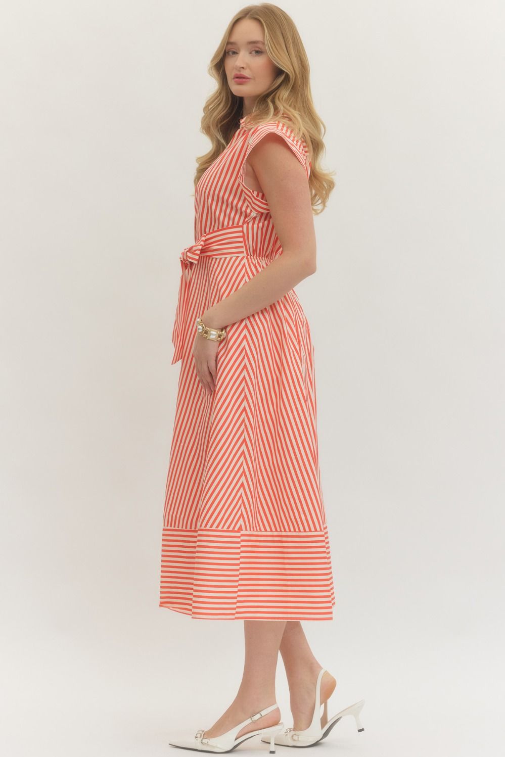 Mrs. Trendsetter Dress Red/Off White