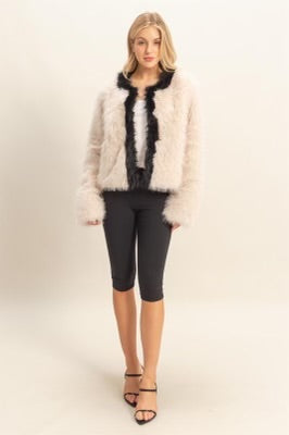 Fur Baby Jacket Cream/Black