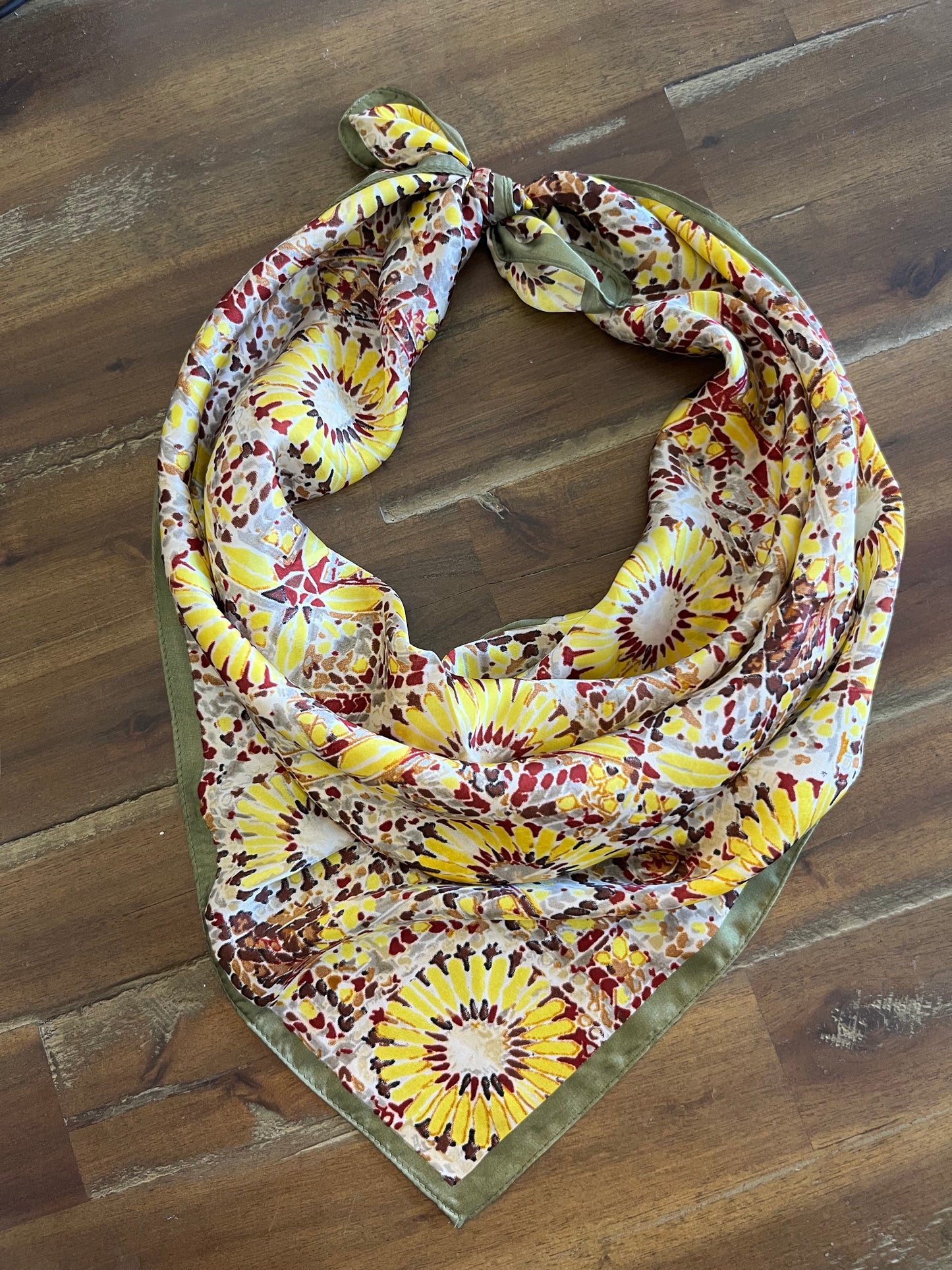 Save The Day Scarf Olive Print