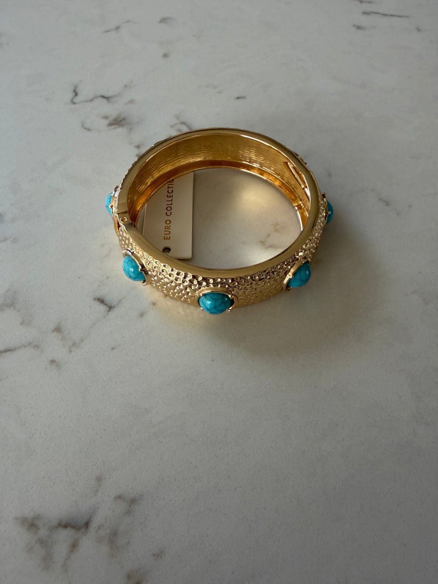 Round We Go Gold Bangle