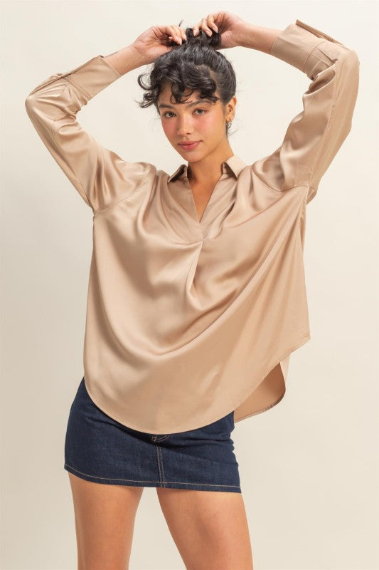 Winter Wonderland Top Taupe