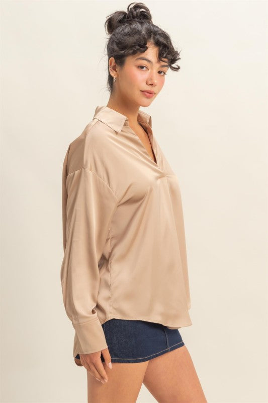 Winter Wonderland Top Taupe