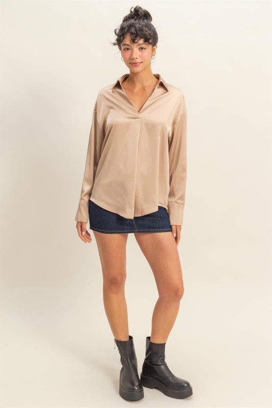 Winter Wonderland Top Taupe