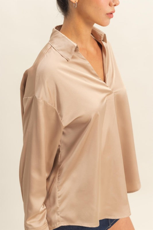 Winter Wonderland Top Taupe