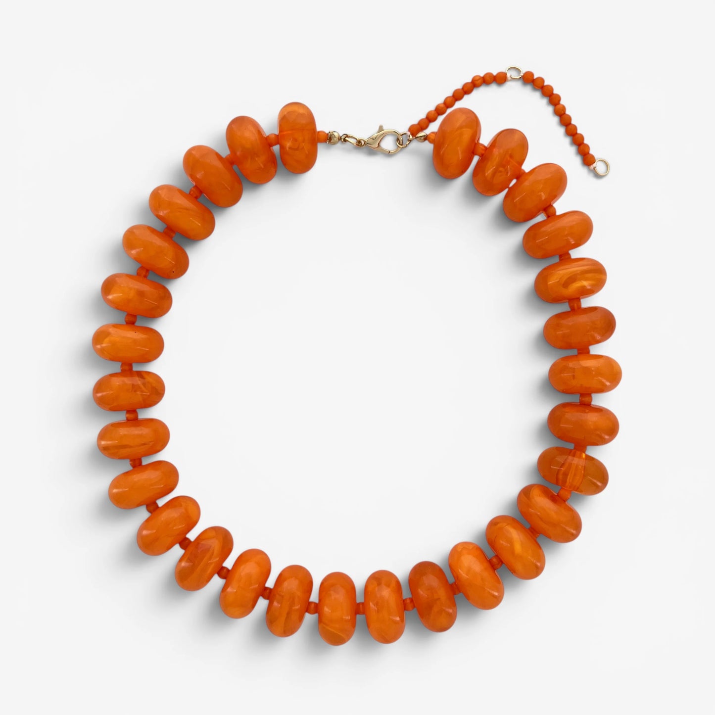 Color Me Happy Bead Necklace Orange