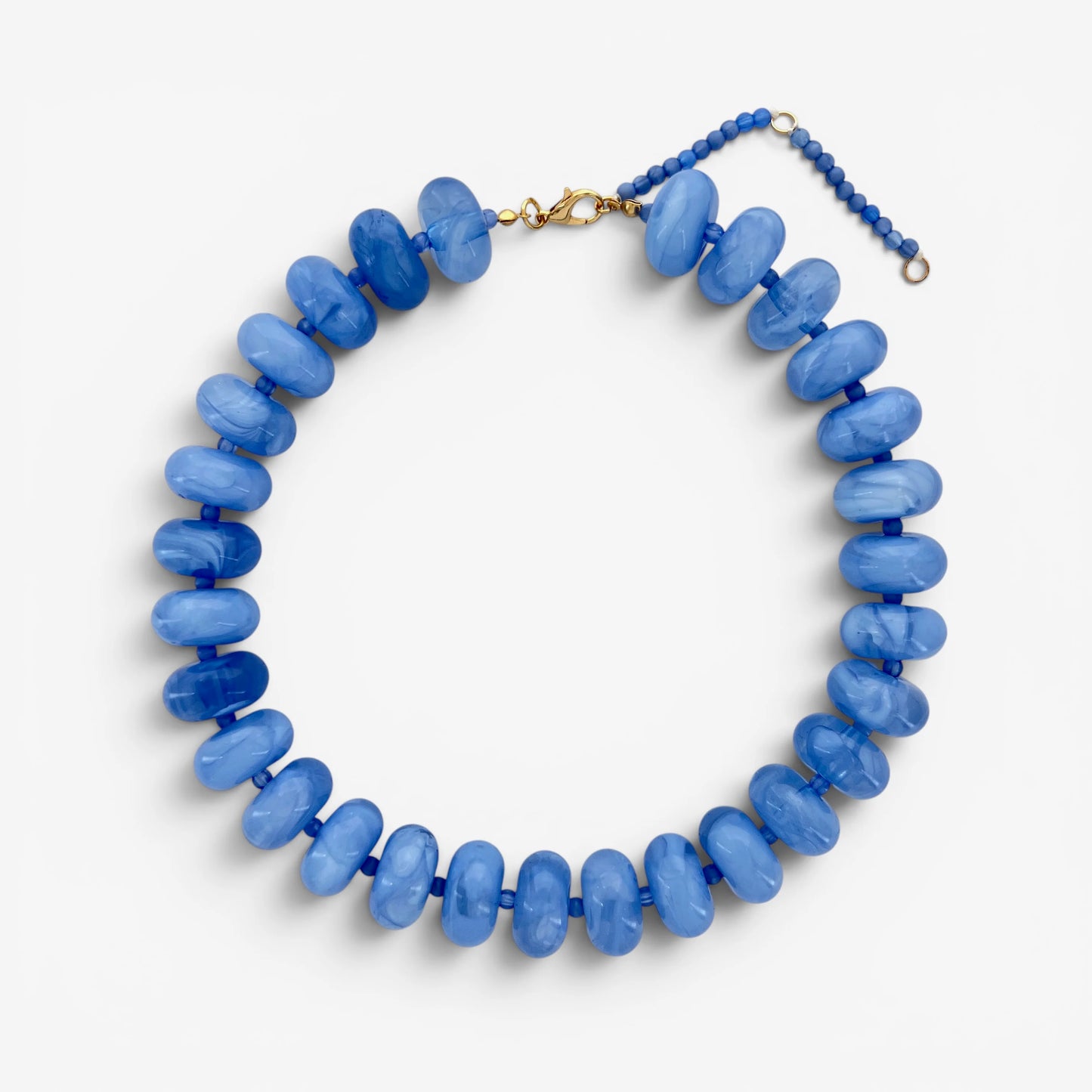 Color Me Happy Bead Necklace Sky Blue