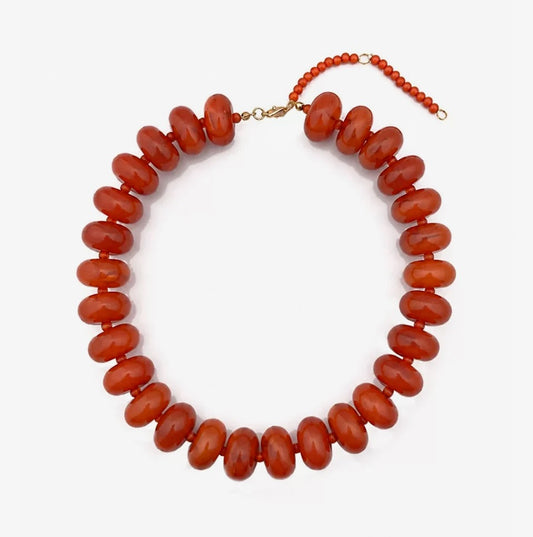 Color Me Happy Bead Necklace Autumn Amber