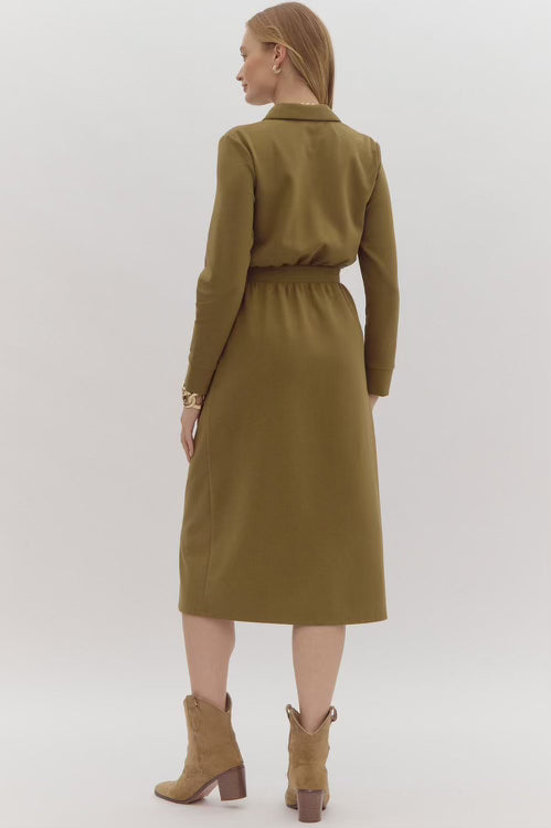 Olive You Alot Midi Dress