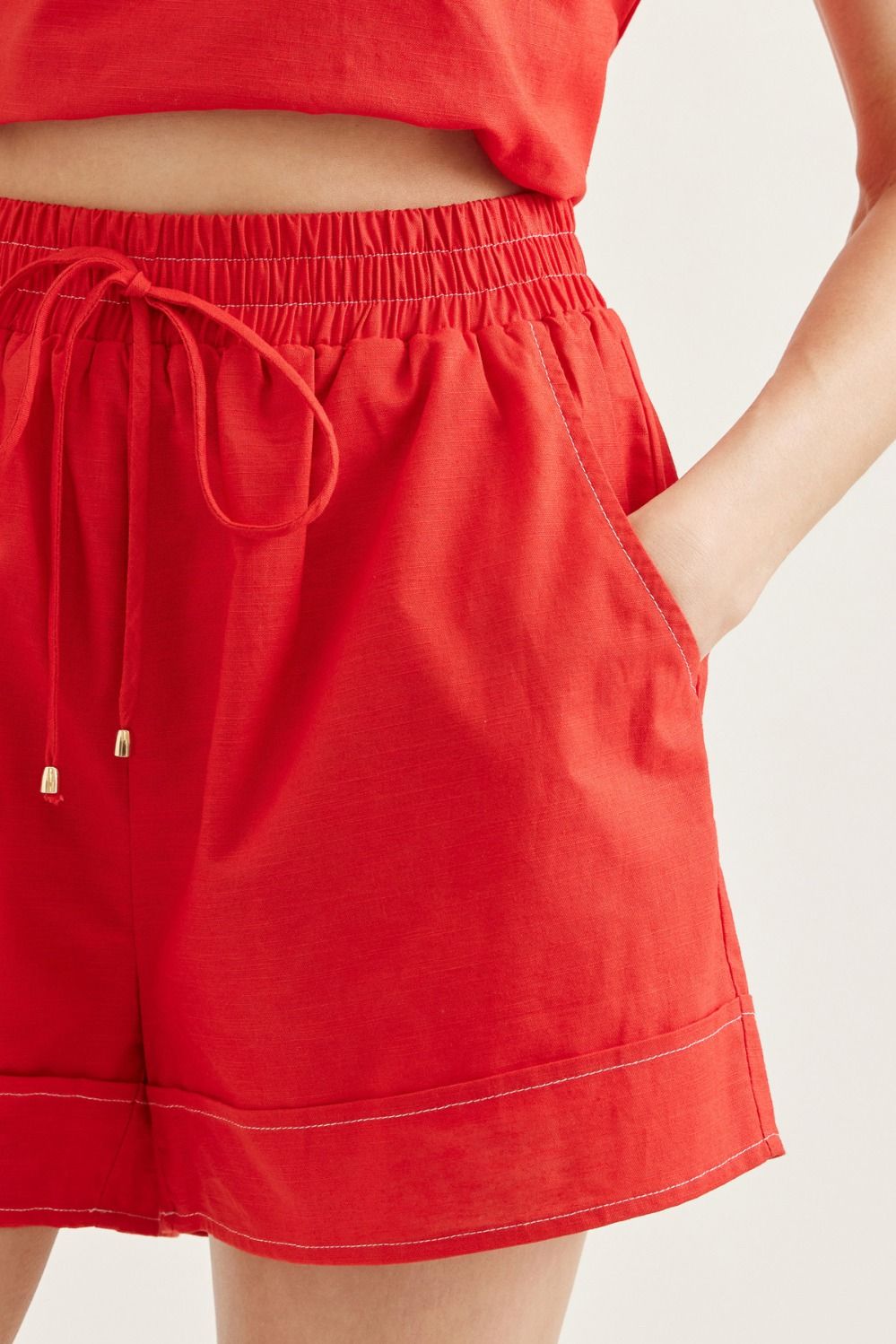 Seeing Fireworks Shorts Red