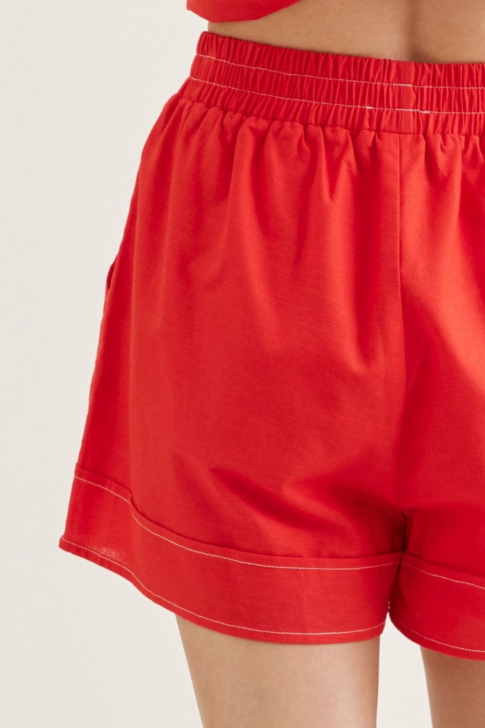 Seeing Fireworks Shorts Red